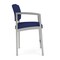 Lesro Lenox Steel Hip Chair Metal Frame, Silver, OH Cobalt Upholstery LS1161 - alternate 2